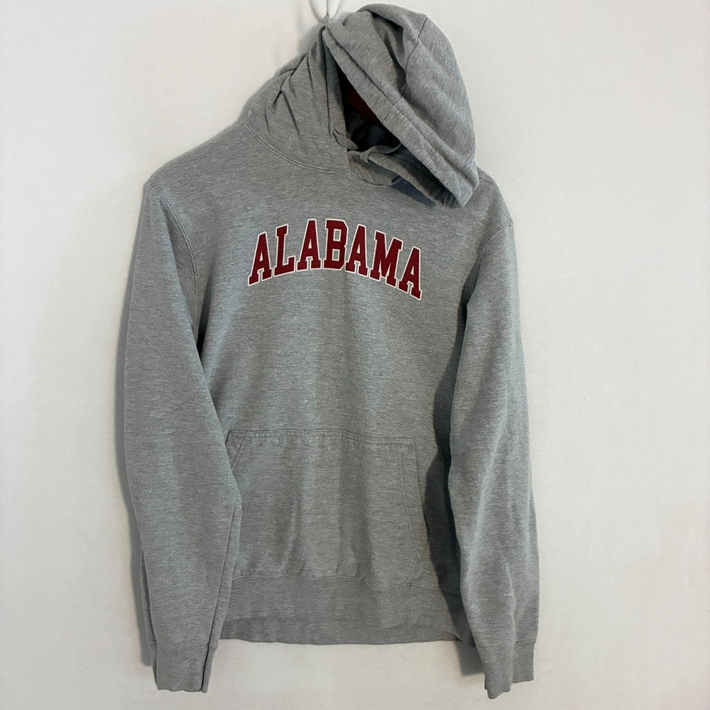 Alabama Crimson Tide Hoodie Men's Size M Gray Spellout Football Sporty Pullover